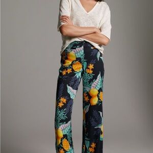 Anthropologie Maeve Tropical Print Pants